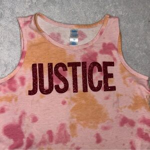 Justice Vibrant Pink and Orange Tank Top